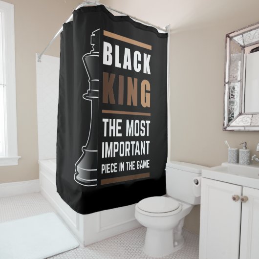 Black King is het belangrijkste stuk in het spel 1 Douchegordijn (In situ)