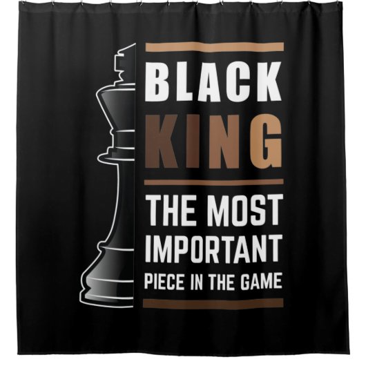Black King is het belangrijkste stuk in het spel 1 Douchegordijn (Voorkant)