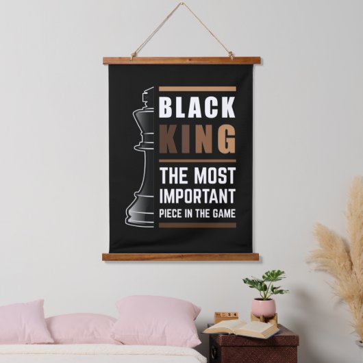 Black King is het belangrijkste stuk in het spel 1 Hangend Wandkleed (Slaapkamer)