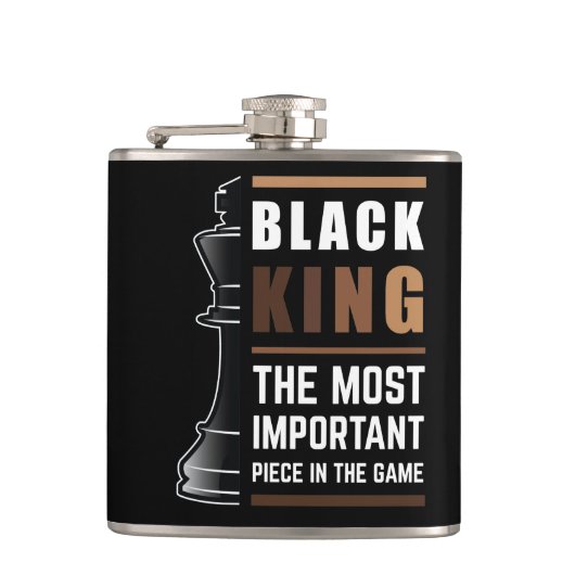 Black King is het belangrijkste stuk in het spel 1 Heupfles (Voorkant)
