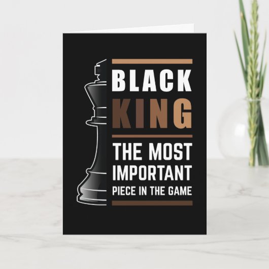 Black King is het belangrijkste stuk in het spel 1 Kaart (Voorkant)