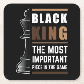 Black King is het belangrijkste stuk in het spel 1 Kartonnen Onderzetters (Voorkant)
