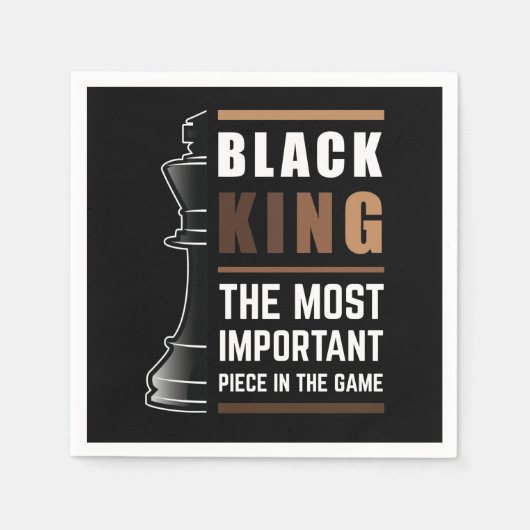 Black King is het belangrijkste stuk in het spel 1 Servet (Voorkant)