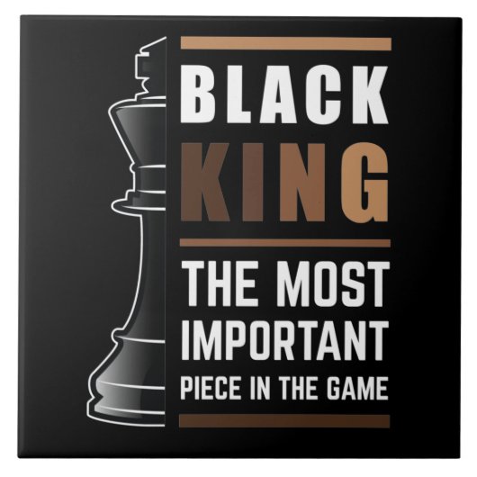 Black King is het belangrijkste stuk in het spel 1 Tegeltje (Voorkant)