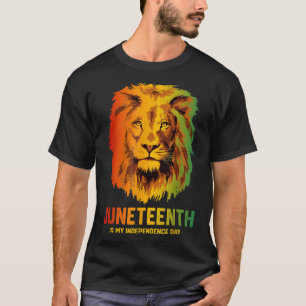 Black King Lion Father Day Juneteenth is mijn onaf T-shirt