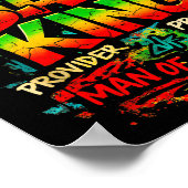 Black King Man Of God Strong Leader Melanin Black  Poster (Hoek)