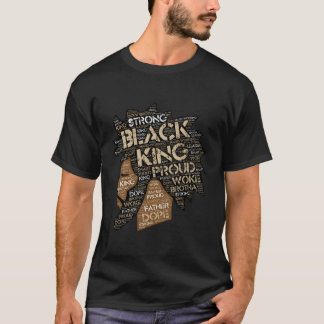 Black King Man Vaderwoorden in vrije vorm Lossen A T-shirt