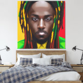 Black King Melanin Man Bruh Mannen Son Boy Prince  Canvas Afdruk (Insitu (Slaapkamer))
