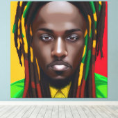 Black King Melanin Man Bruh Mannen Son Boy Prince  Canvas Afdruk (Insitu (Houten vloer))