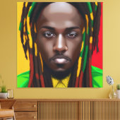 Black King Melanin Man Bruh Mannen Son Boy Prince  Canvas Afdruk (Insitu (Woonkamer))