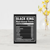 Black King Nutritional Facts African Black History Kaart (Gele Bloem)