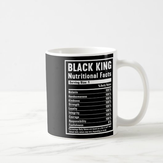 Black King Nutritional Facts African Black History Koffiemok (Rechts)