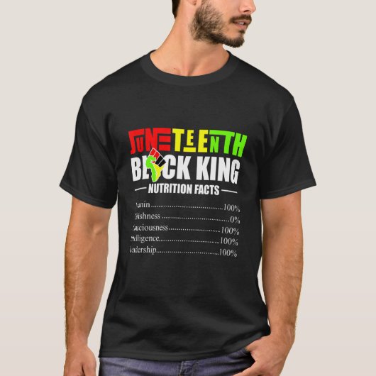 Black King Nutritional Facts Black Papa T-shirt (Voorkant)