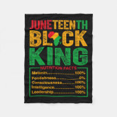 Black King Nutritional Facts Pride Afrikaans Manne Fleece Deken (Voorkant)