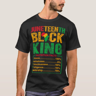 Black King Nutritional Facts Pride Afrikaans Manne T-shirt