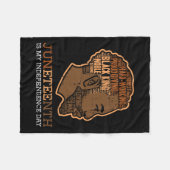 Black King Onafhankelijkheidsdag Melanine Papa Man Fleece Deken (Voorkant (Horizontaal))