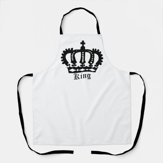 Black King op de kroon Schort (Voorkant)
