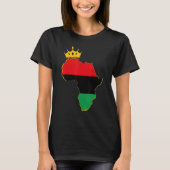 Black King Queen Couple Matching African American  T-shirt (Voorkant)
