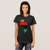 Black King Queen Couple Matching African American  T-shirt (Voorkant volledig)