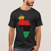 Black King Queen Couple Matching African American  T-shirt (Voorkant)