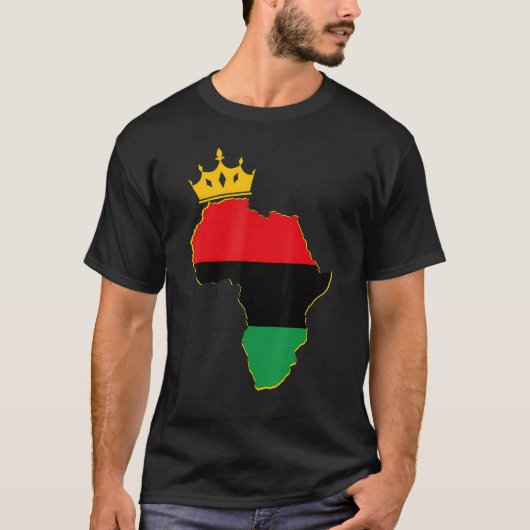 Black King Queen Couple Matching African American  T-shirt (Voorkant)