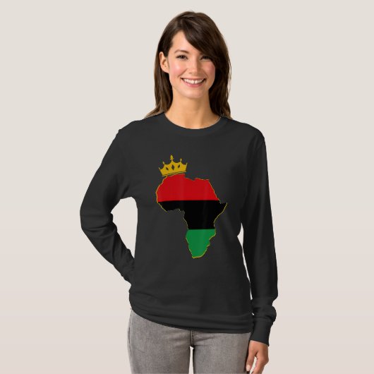 Black King Queen Couple Matching African American  T-shirt (Voorkant volledig)