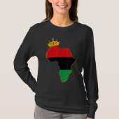 Black King Queen Couple Matching African American  T-shirt (Voorkant)