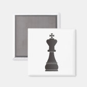Black kingchess piece magneet (Voorkant / Achterkant)