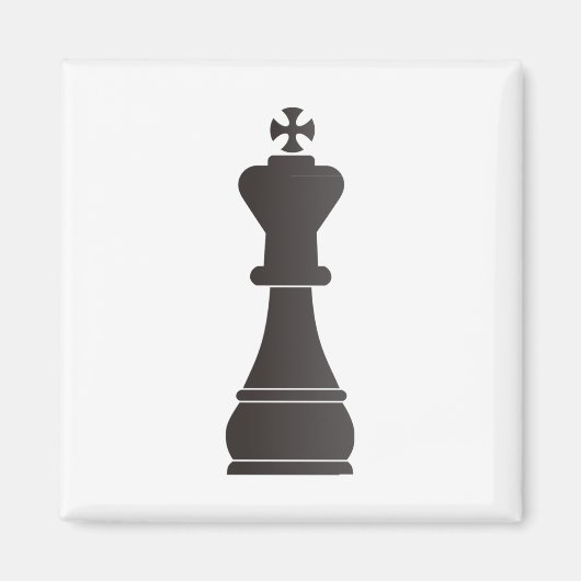 Black kingchess piece magneet (Voorkant)