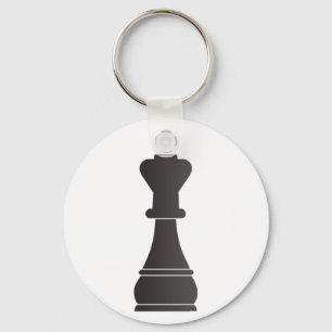 Black kingchess piece sleutelhanger