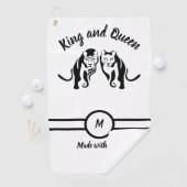 Black Kings and Queens Black Leo Leeuw en Leeuwin Golfhanddoek (Insitu)