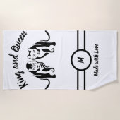 Black Kings and Queens Black Leo Leeuw en Leeuwin Strandlaken (Voorkant)