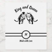Black Kings and Queens Black Leo Leeuw en Leeuwin Wijn Etiket (Enkel label)