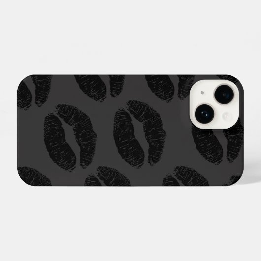 Black Kisses iPhone Hoesje (Achterkant horizontaal)