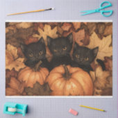 Black Kitten Trio Illustratie Decoupage Tissuepapier (Craft)