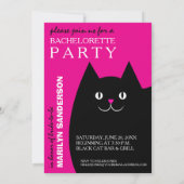 Black Kitty Cat Bachelorette Kaart (Achterkant)