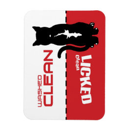 Black Kitty Cat Dishwasmachine Magnet - Verbruikte Magneet