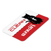Black Kitty Cat Dishwasmachine Magnet - Verbruikte Magneet (Linkerzijde)