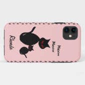 Black Kitty Cat Family Persoonlijk Case-Mate iPhone Case (Achterkant (horizontaal))
