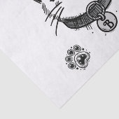 Black Kitty Cat Kitten Verjaardagsfeestje Tissuepapier (Detail)