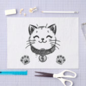 Black Kitty Cat Kitten Verjaardagsfeestje Tissuepapier (Craft)