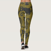 Black Kitty Cat Metallizer Factory Deco Leggings (Achterkant)