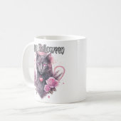 Black Kitty Kat | Happy Halloween Koffiemok (Voorkant links)