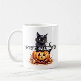 Black Kitty Kat | Happy Halloween Koffiemok