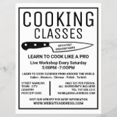Black Knife, Gourmet, Cooking Classes Adverteren Flyer (Voorkant)