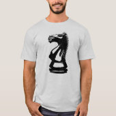 Black Knight Chess Piece T-shirt (Voorkant)