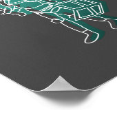 Black Knight Line Drawing Poster Runescape (Hoek)