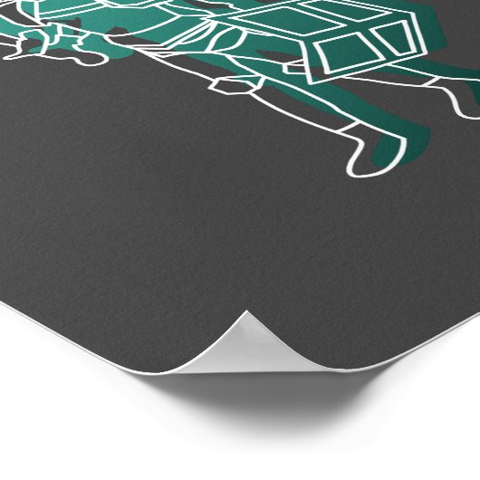 Black Knight Line Drawing Poster Runescape (Hoek)