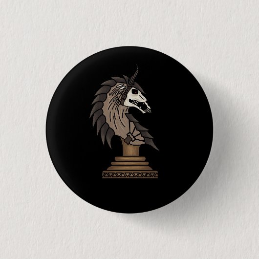 Black Knight Ronde Button 3,2 Cm (Voorkant)