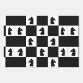 Black Knight Schaakspel Inpakpapier Vel (Voorkant)